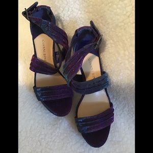 Gianni Bini Purple/Blue sparkly sandals